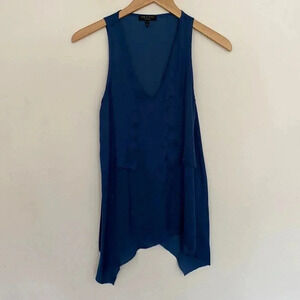 Rag & Bone navy blue tank top layered and asymmetric size XS
